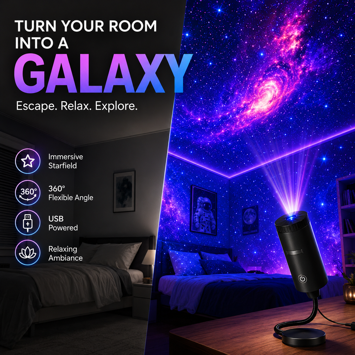 ✨ Plug-and-Play HD Star Projecto 2026