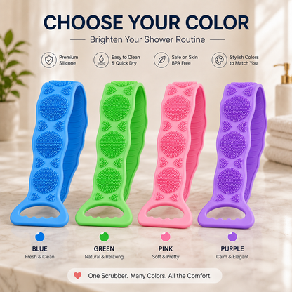 🙌 50% OFF 4-Pack Long Back Washing Straps with Double-Sided Body Care Design 🛁