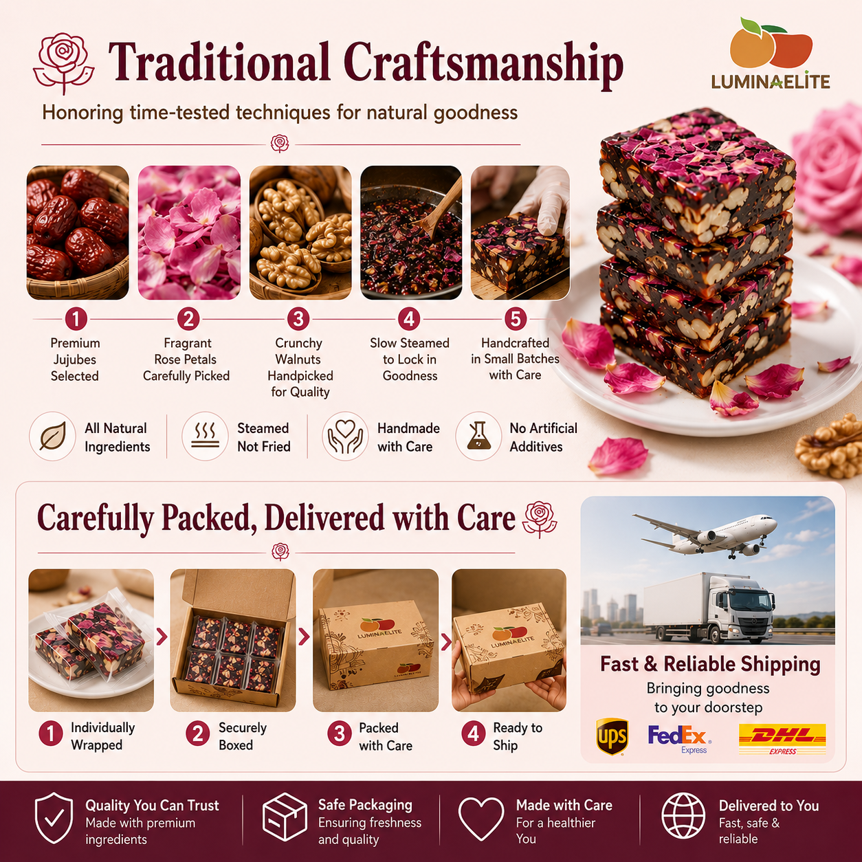 Zero Added Sugar Rose Jujube Walnut Bites-Zuckerberg