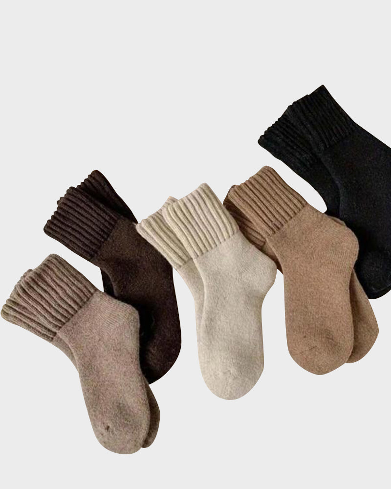 Cozy Ribbed Fleece Lined Crew Socks