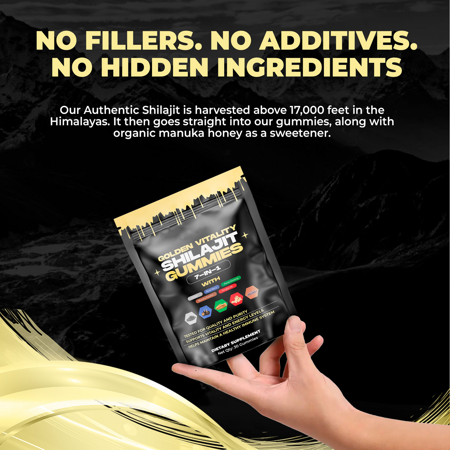 Lazzda Shilajit Gummies（Mixed Packaging Of Old And New）