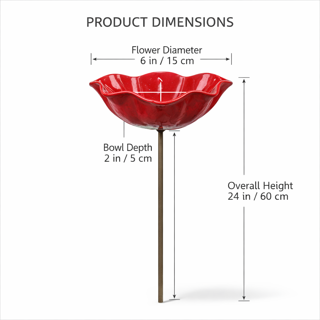 Handmade Metal Flower Garden Stake🐦