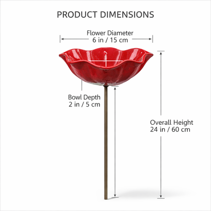 Handmade Metal Flower Garden Stake🐦