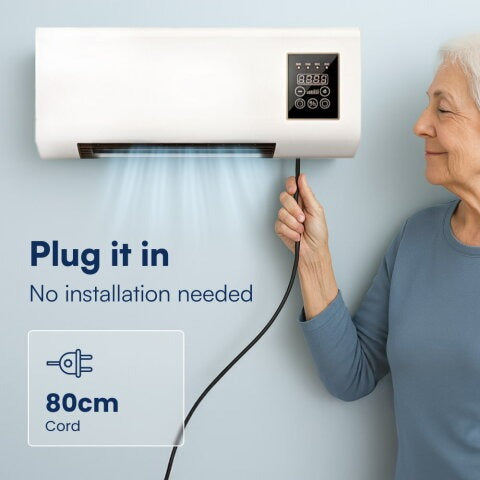 Simple wall-mounted plug-in setup