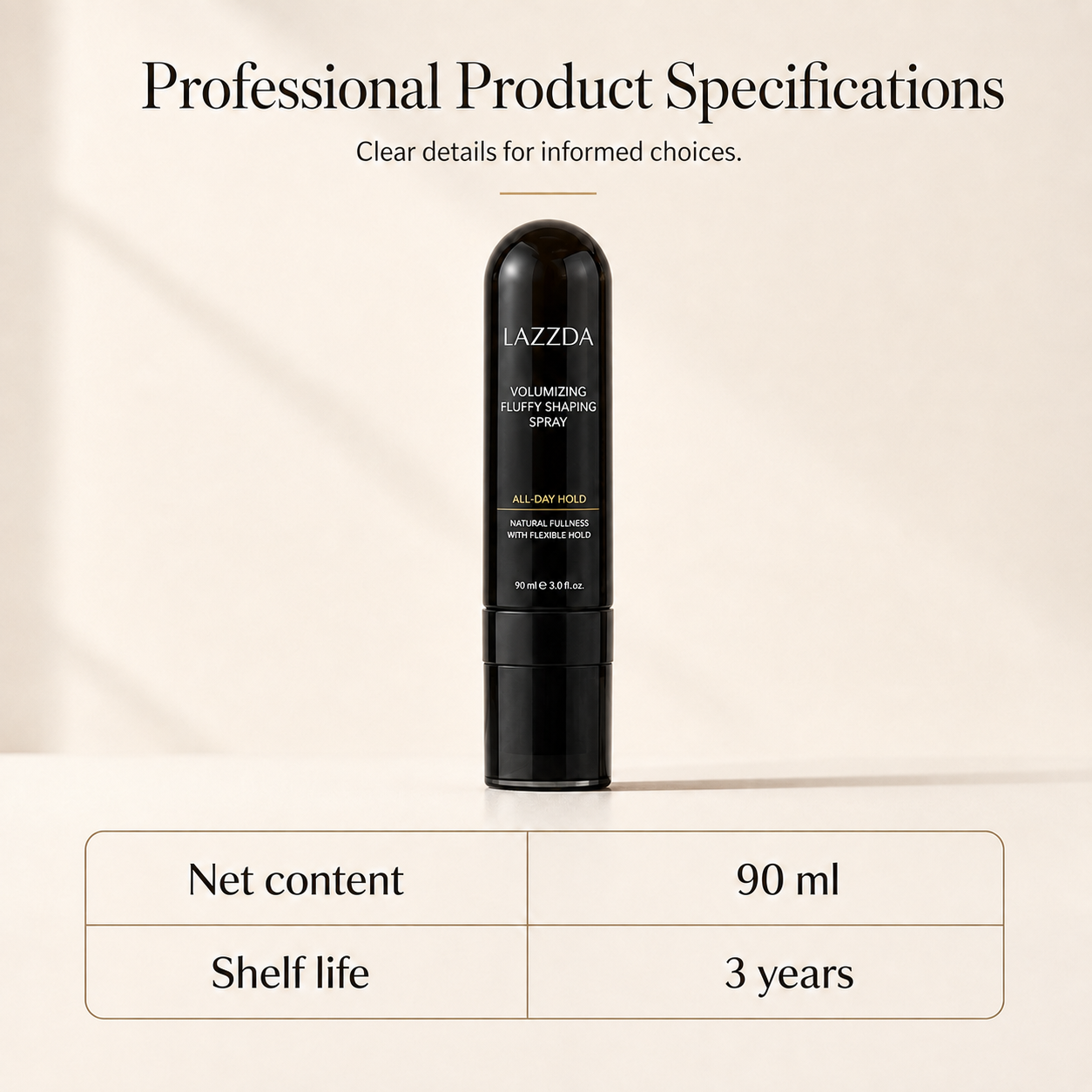 90ml Fluffy Hair Shaping Spray Long Lasting Volumizing Mist with Peach Fragrance 2026