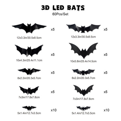 🦇Halloween 3D Lighted Bats