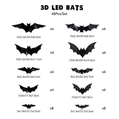 🦇Halloween 3D Lighted Bats