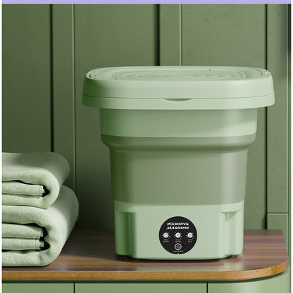🧺 8L Portable Foldable Washing Machine with Spin Dryer – Compact Washer for Underwear & Socks