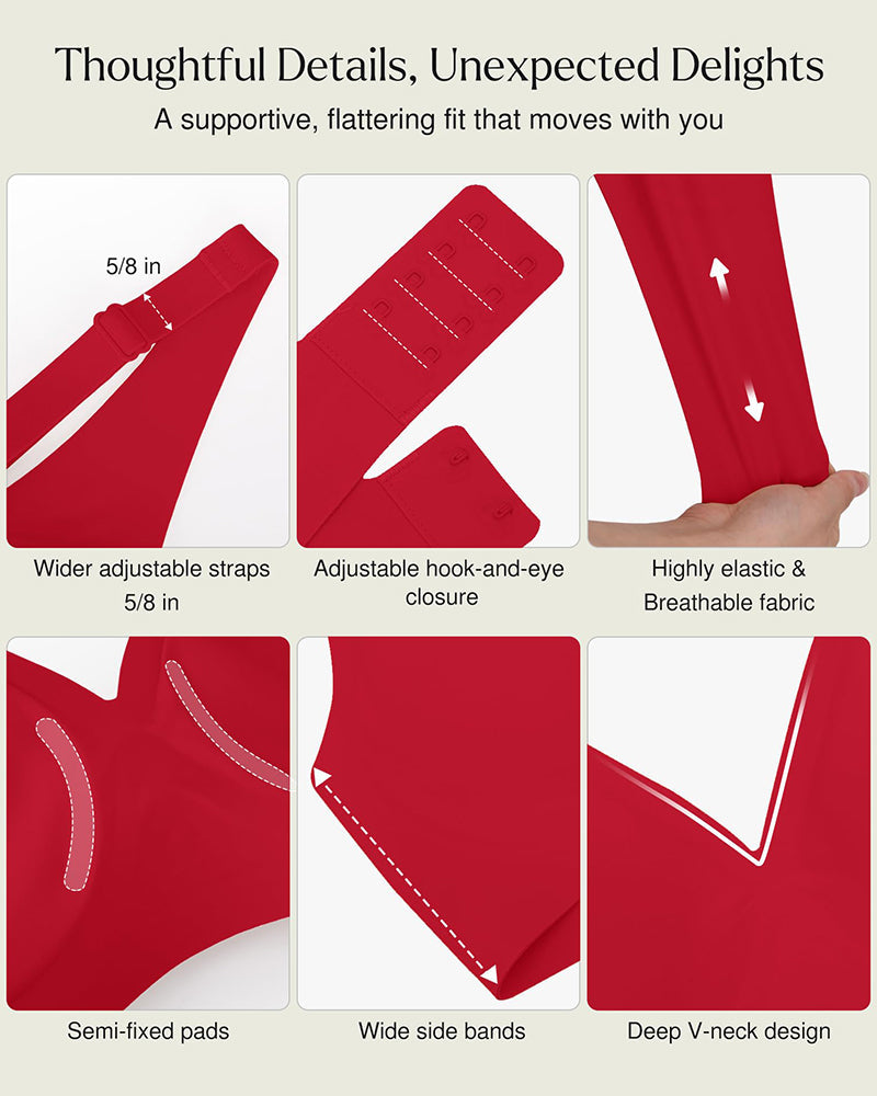 Seamless Deep V Push-Up Wireless Bra 3.0