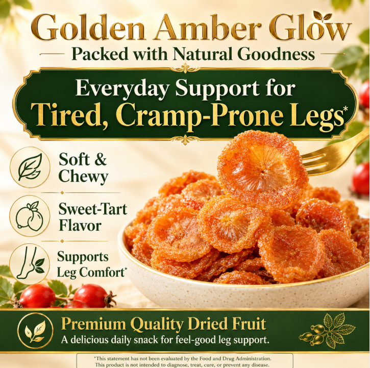 🎀🎀  Tired of Nighttime Leg Cramps? Try Rosa Roxburghii Dried Fruit 🍃 — Natural Support for muscle Comfort & Recovery-Q3