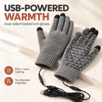 USB-Heated Winter Gloves – Warm & Touchscreen-Friendly