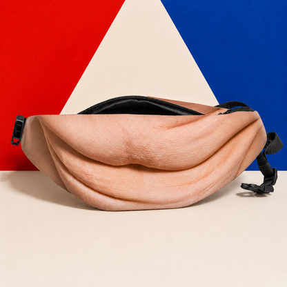 Ultra-Realistic Beer Belly Fanny Pack – Funny Dad Bod Waist Bag