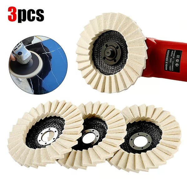 5Inch Wool Polishing Wheels Set for Angle Grinders