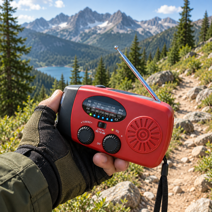 Stay Powered Off-Grid Instantly! Solar Hand Crank Emergency Radio