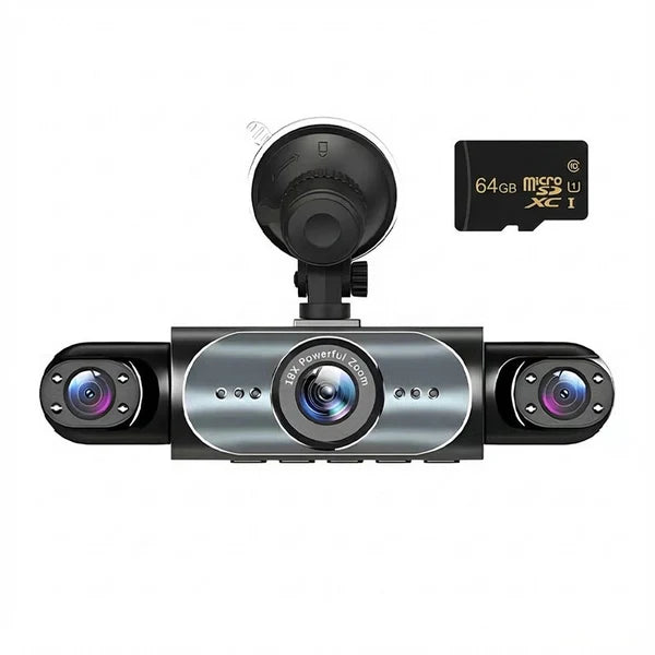 Four-channel surveillance dashcam