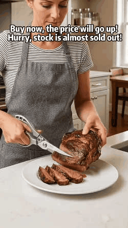 ✂️ Heavy-Duty Multifunction Kitchen Shears – 4-in-1 Tool with Fish Scaler, Bottle Opener & Safety Lock 🔪
