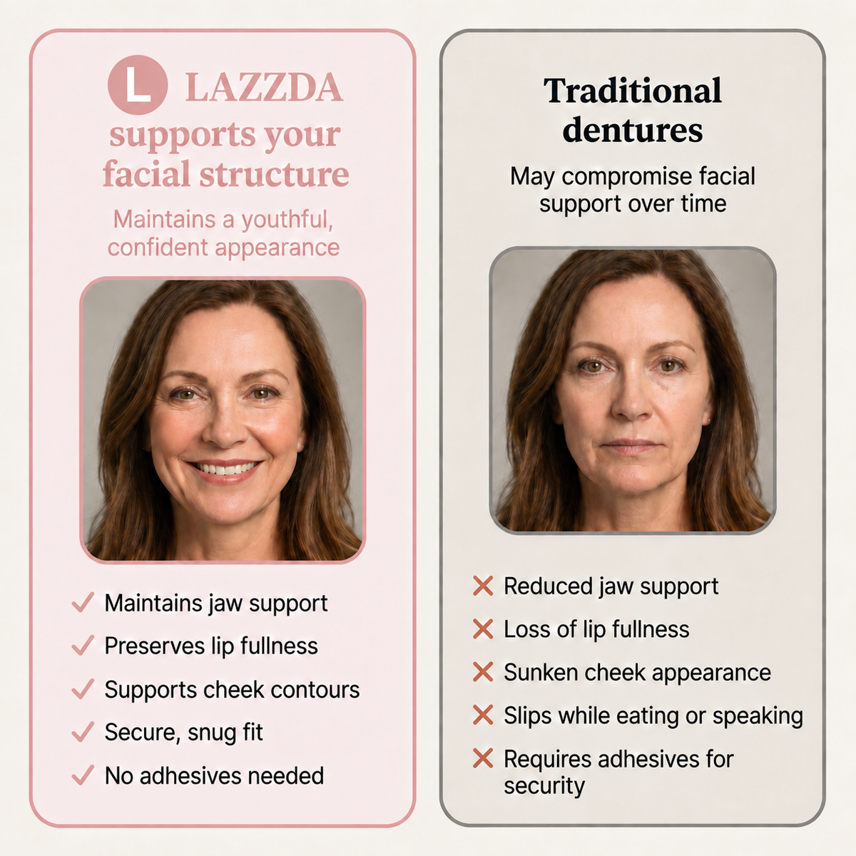 LAZZDA Custom Denture Set
