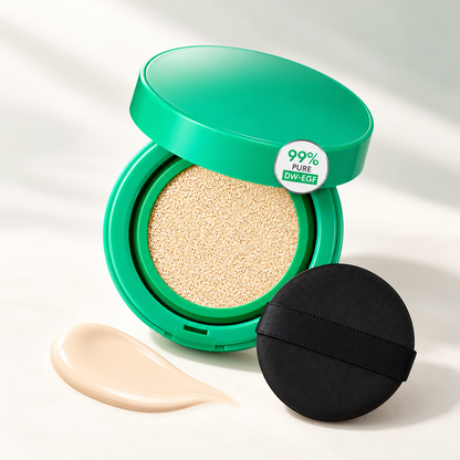 Toning Ampoule Cushion - 2-in-1 Korean Skincare & Makeup with EGF, Niacinamide & Hyaluron - 10 Shades