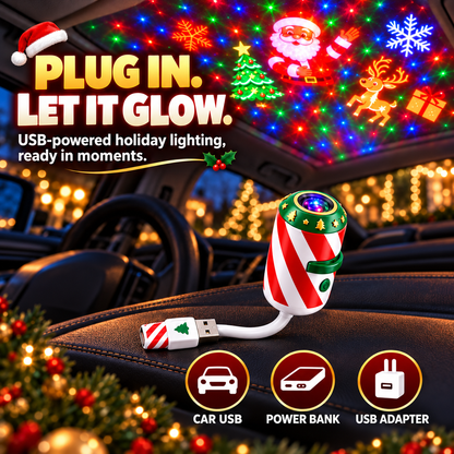 🎅USB Christmas Projector – Transform Your Windows into a Magical Holiday Light Show!🎄