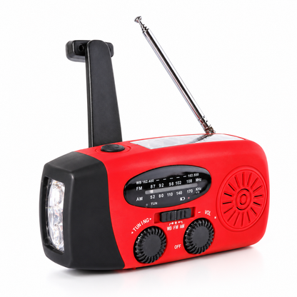 Stay Powered Off-Grid Instantly! Solar Hand Crank Emergency Radio