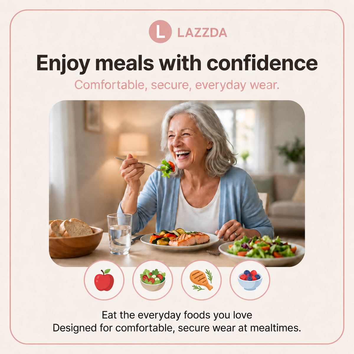 LAZZDA Custom Denture Set