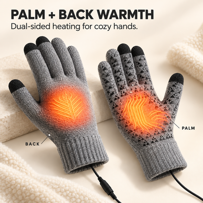 USB-Heated Winter Gloves – Warm & Touchscreen-Friendly