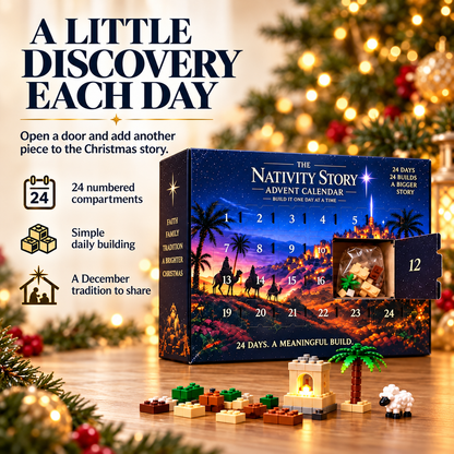 Nativity Advent Calendar – 24-day Buildable Christmas Nativity Set