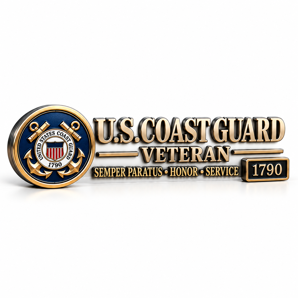 3D Metal Veteran Honor Auto Badge | For daily driving & veteran gatherings
