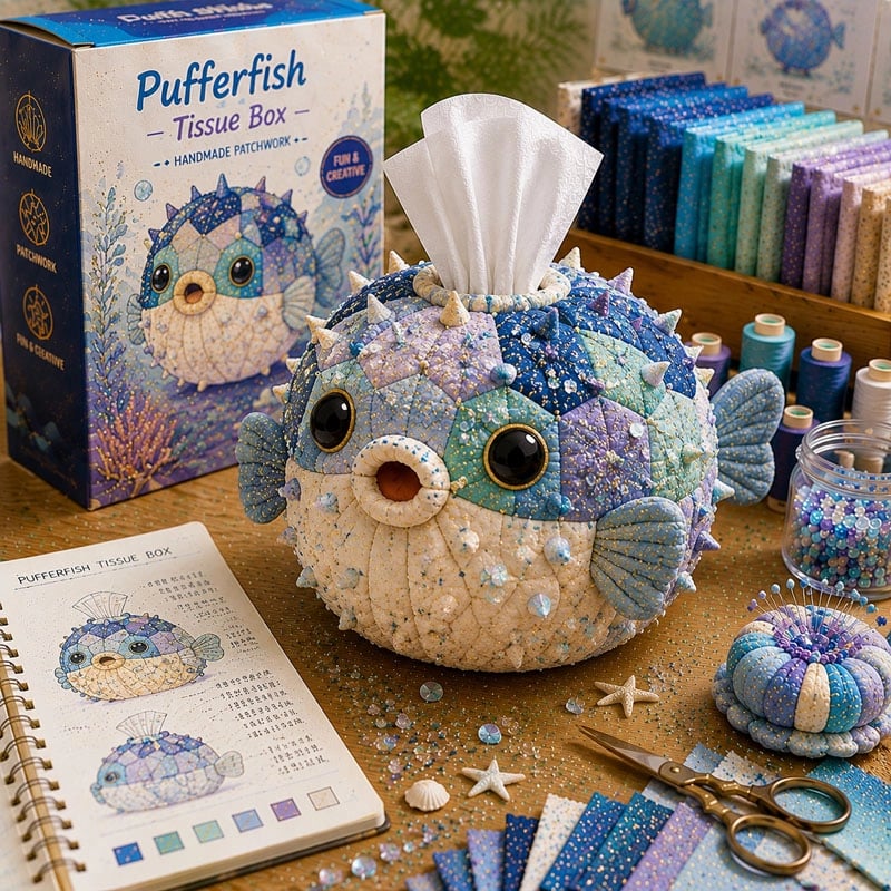🌟 Crafty Critters DIY Tissue Box Kit – Fun Animal & Ocean Friends!