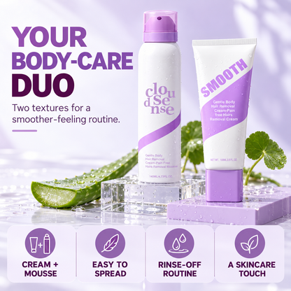 Gentle & Painless Hair Removal Cream Duo for Sensitive Skin