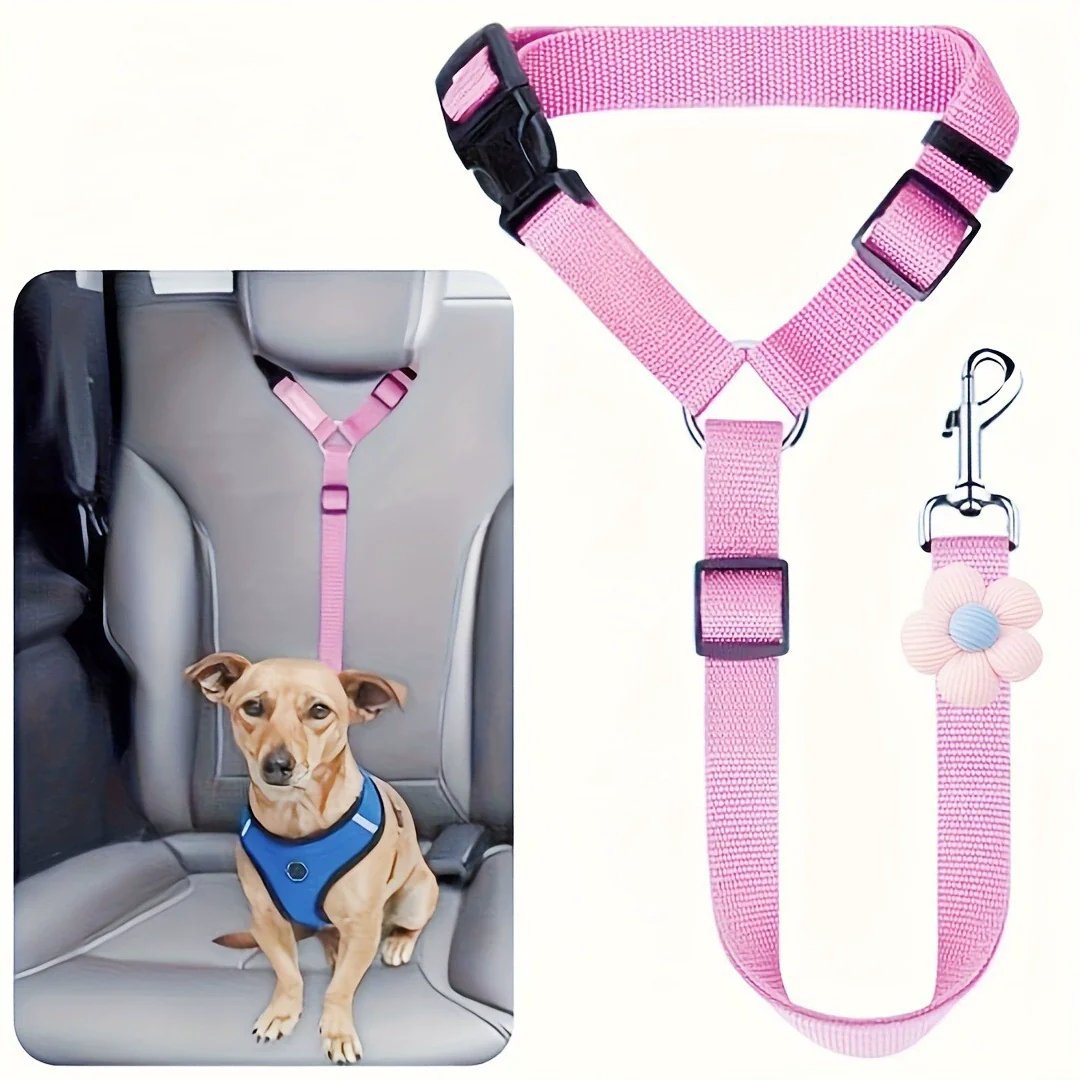 2-in-1 Dog Car Seat Belt & Walking Leash