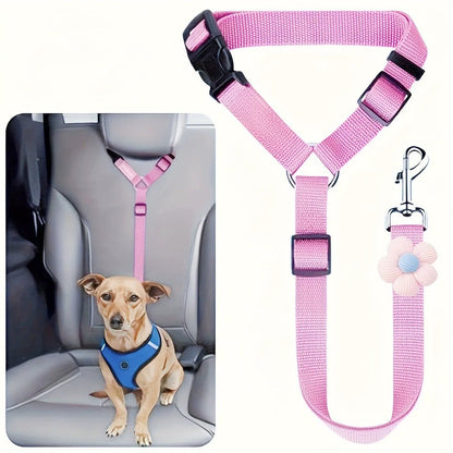 2-in-1 Dog Car Seat Belt & Walking Leash