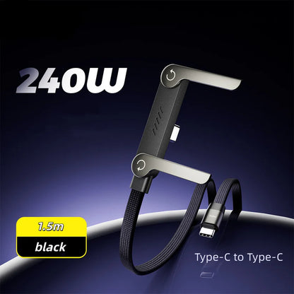 2-in-1 Invisible Holder Charger Cable⚡240w super fast charging Fast Charging Cord
