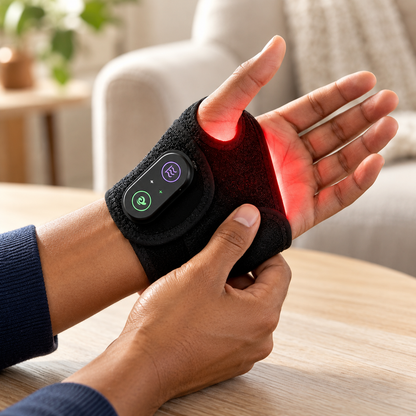 Lazzda Red Light Therapy Wrist Wrap for Carpal Tunnel – 3 Heat Levels