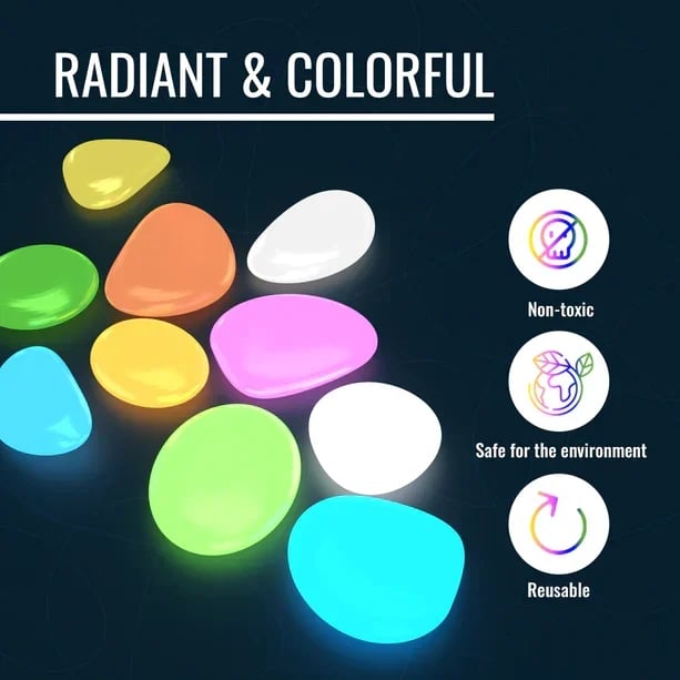 💥Glow In The Dark Rocks - Illuminate Your Outdoors with Enchanting Glow!