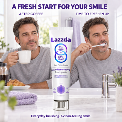 Lazzda Mussel Adhesive Protein Toothpaste | Nano-Hydroxyapatite
