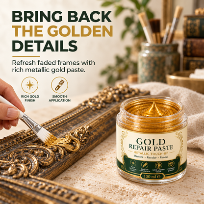 Gold Metallic Refinishing Repair Paste with Brush