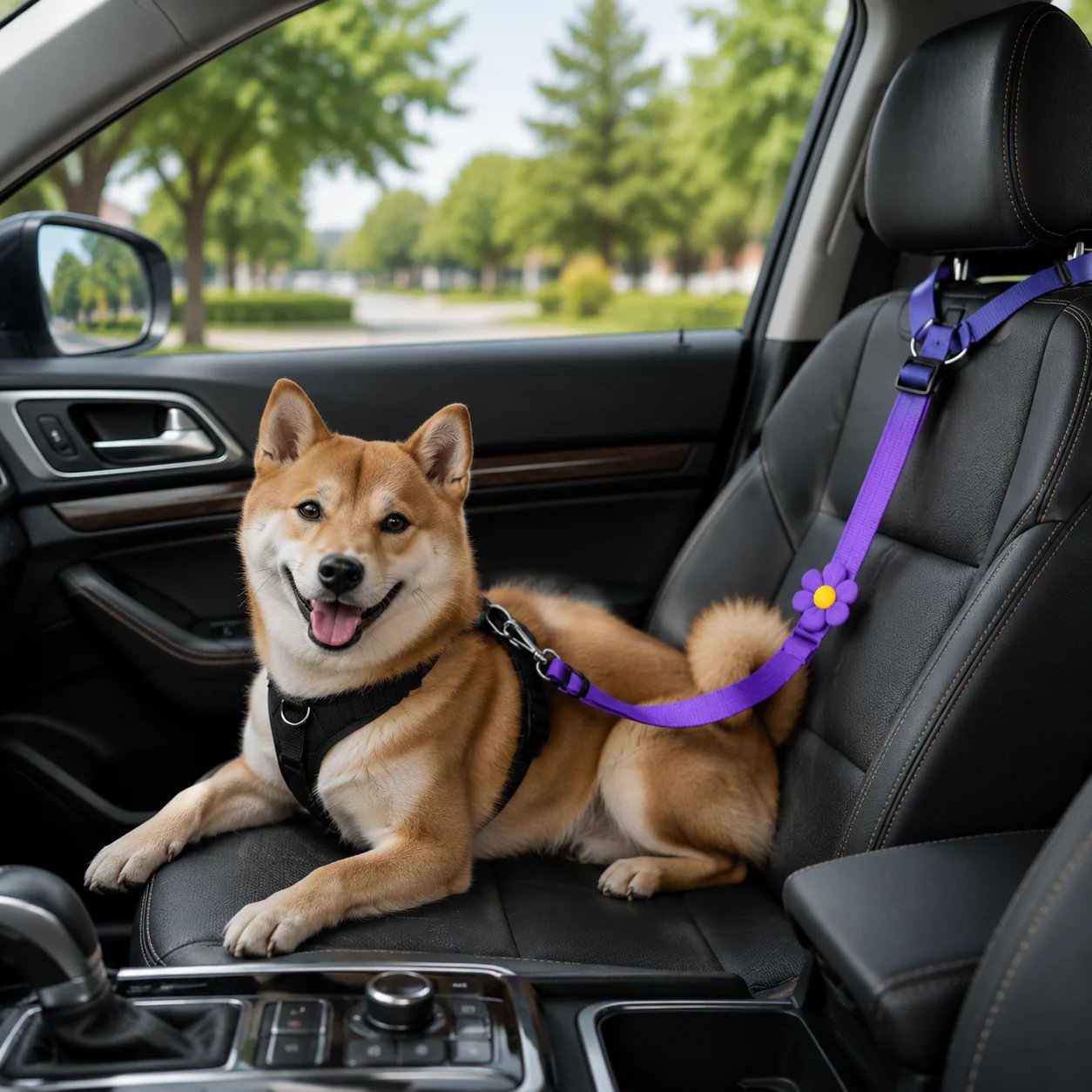 2-in-1 Dog Car Seat Belt & Walking Leash