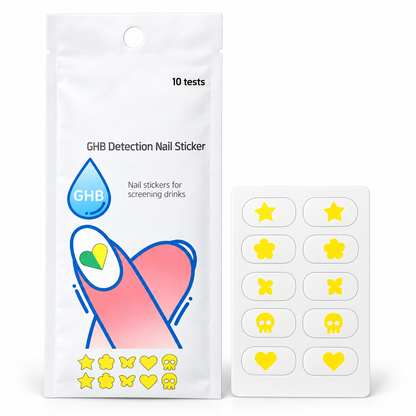 Nail Sticker Drink Spike Test Strips Kit, 10 Single Use Stickers, 1 Pack