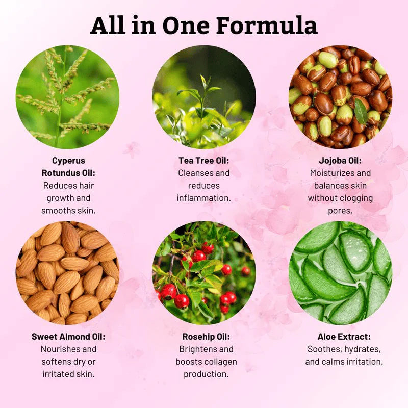 ✨ Caramela Beauty Cyperus Rotundus Öl zur natürlichen, dauerhaften Haarreduktion