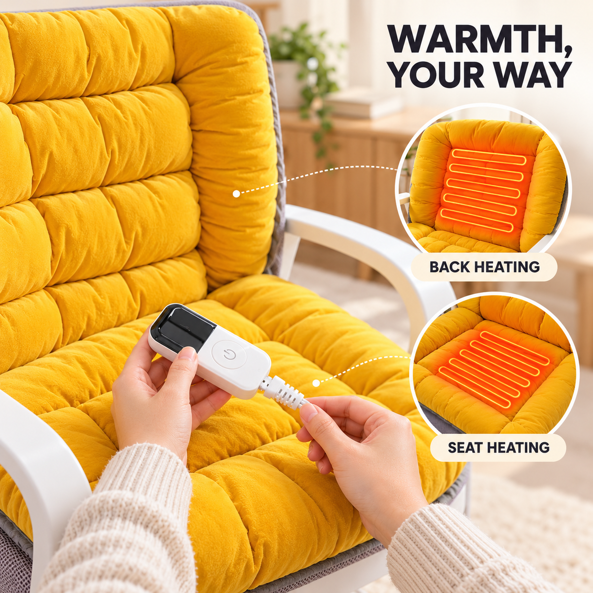 Lazzda Heated Cushion