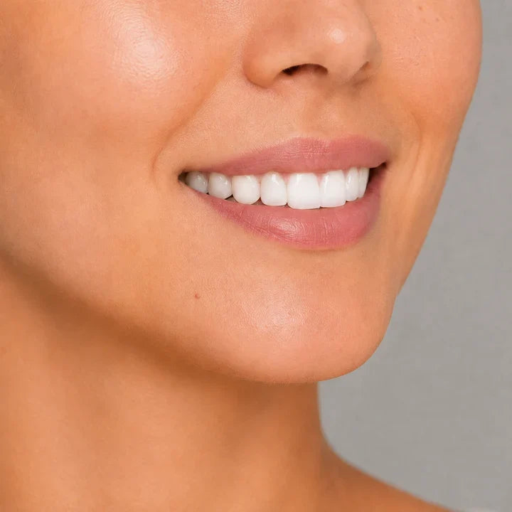 Teeth with a brighter-looking polished finish