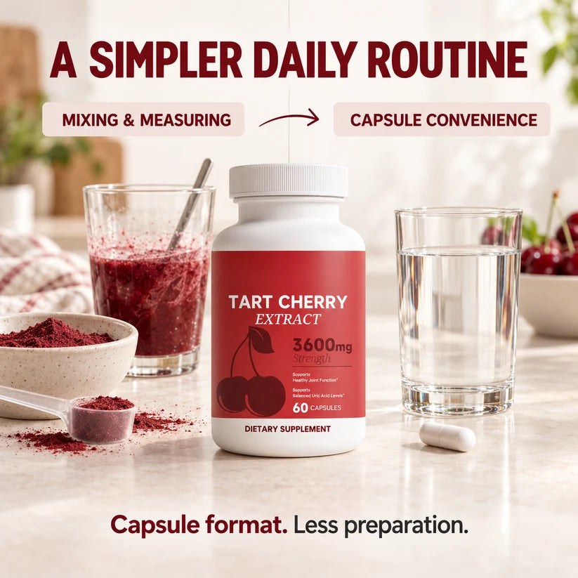 Purely Nutrient Tart Cherry Extract dietary supplement, 60-capsule bottle