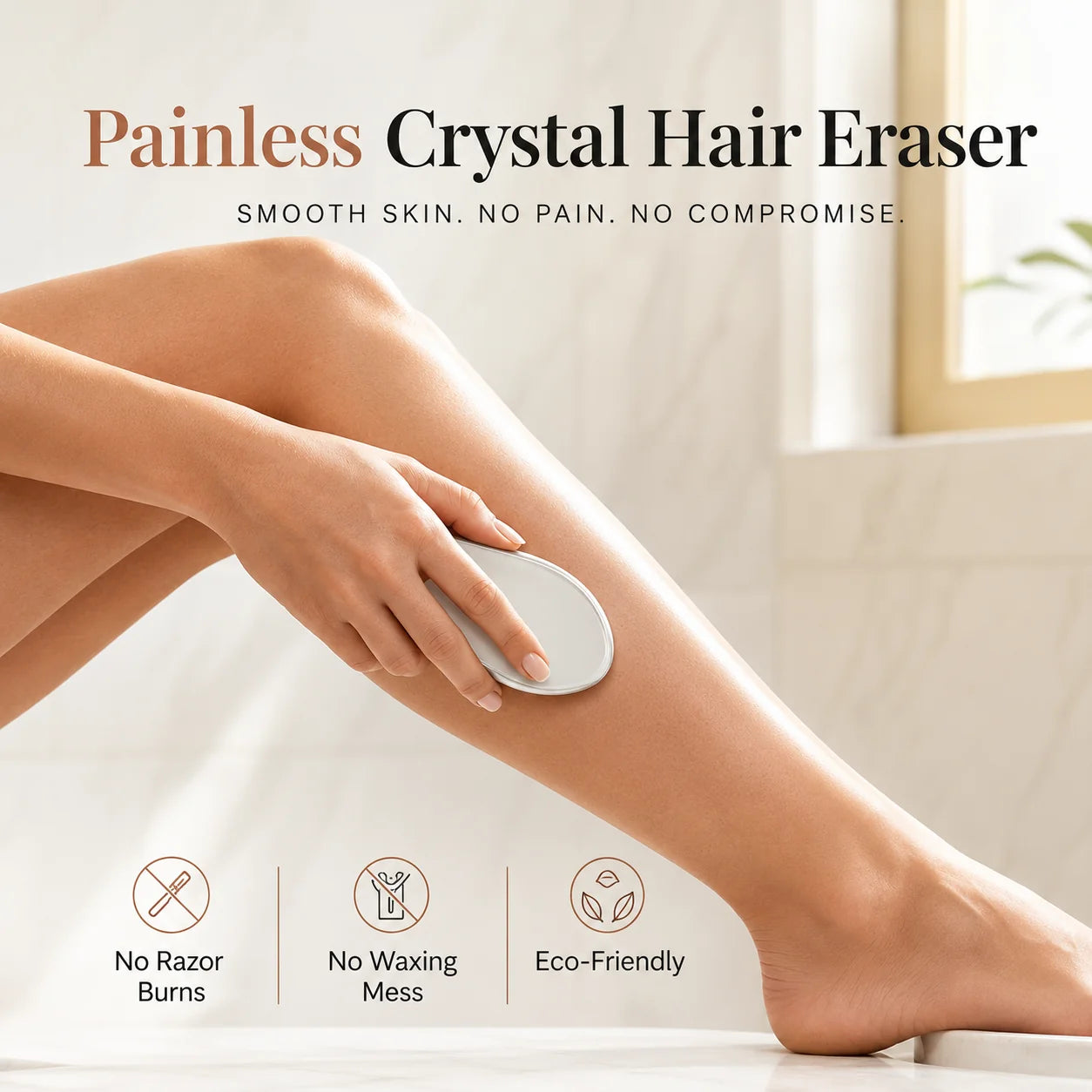 Crystal Hair Eraser reusable hair removal and exfoliation tool