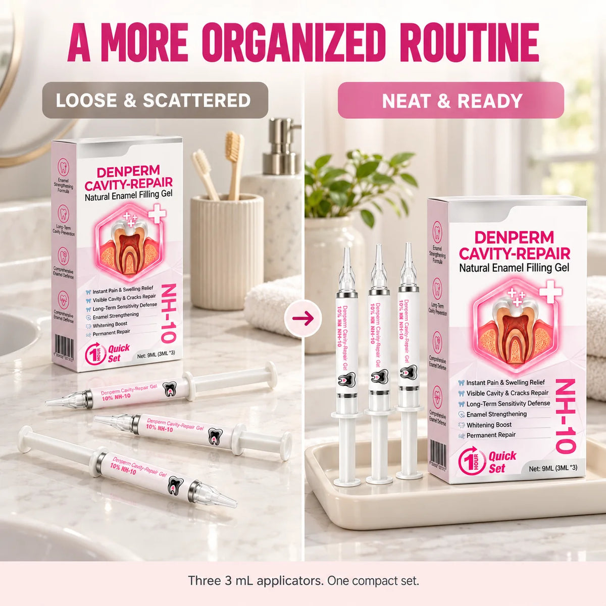 Lazzda oral care gel kit and applicator details