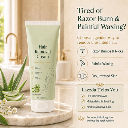 Natural Gentle Hair Removal Cream | For Women & Men, Sensitive Skin