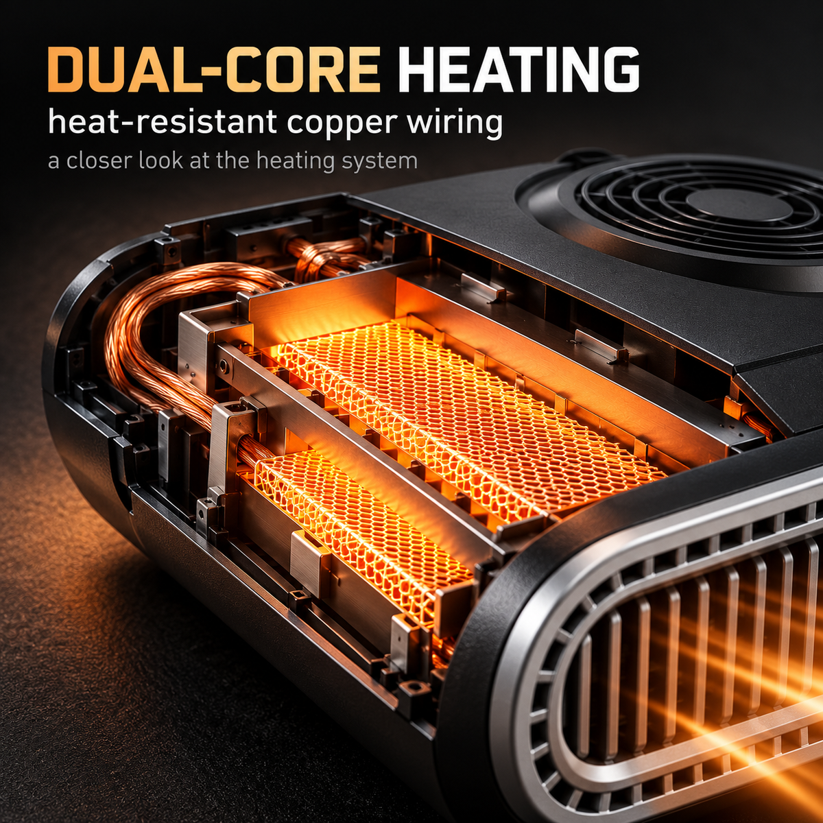 Lazzda 12V Portable Car Heater with Adjustable Demister and Window Defroster