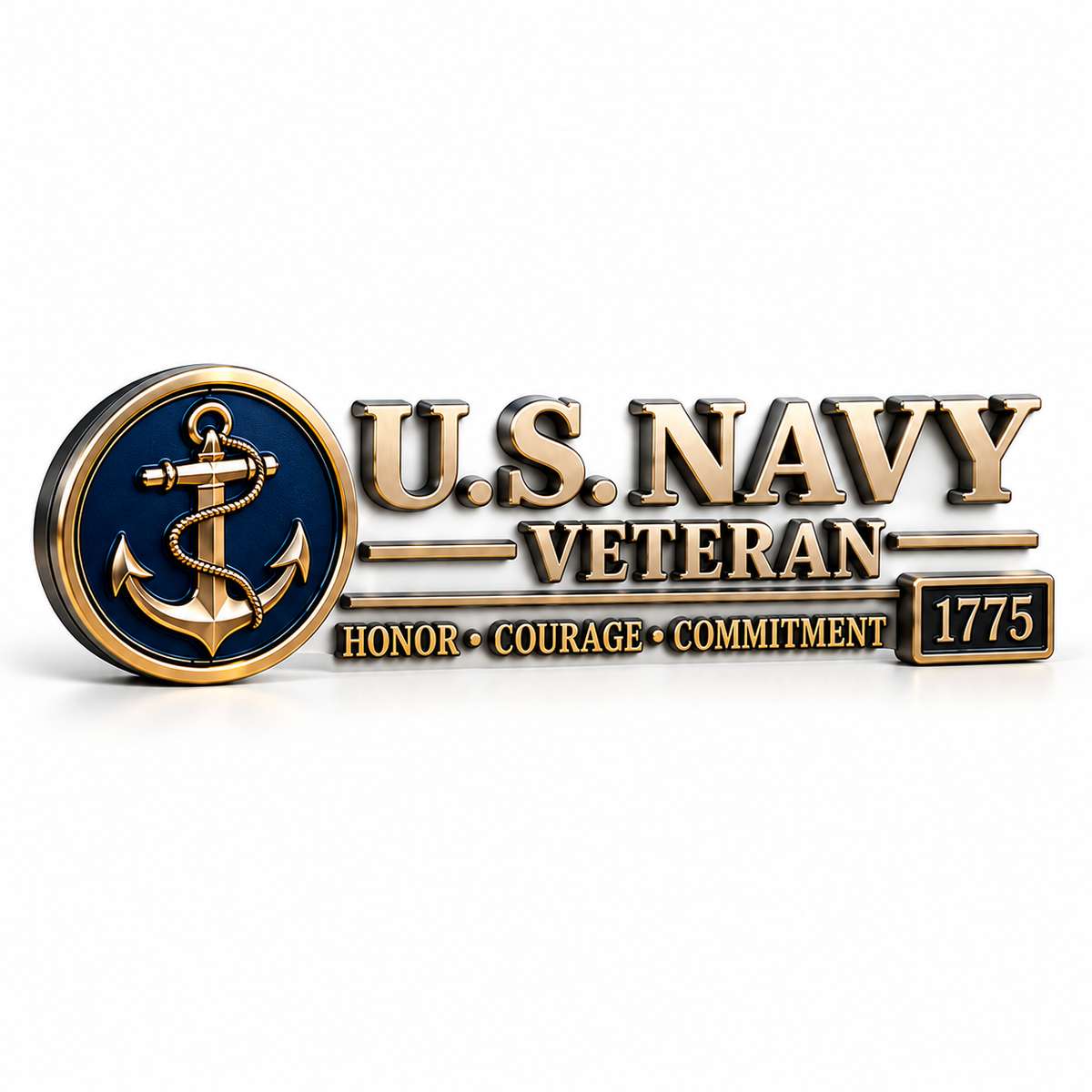 3D Metal Veteran Honor Auto Badge | For daily driving & veteran gatherings
