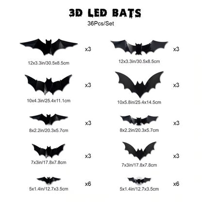 🦇Halloween 3D Lighted Bats