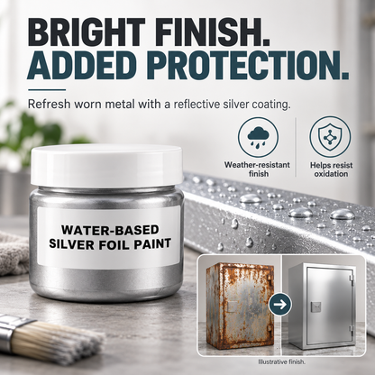 Water Based Metallic Silver Outdoor Anti Rust for Metal Renovation 100g